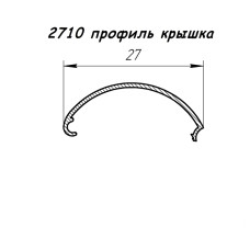 2710 профіль алюмінієвий кришка, анод