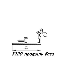 3220 профіль алюмінієвий база, анод